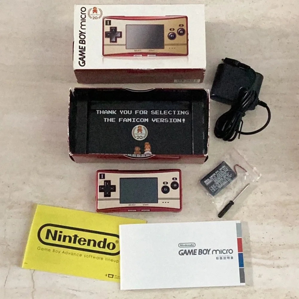 Mario 20th Anniversary Edition Nintendo Game Boy Micro Console Gameboy Gold Red